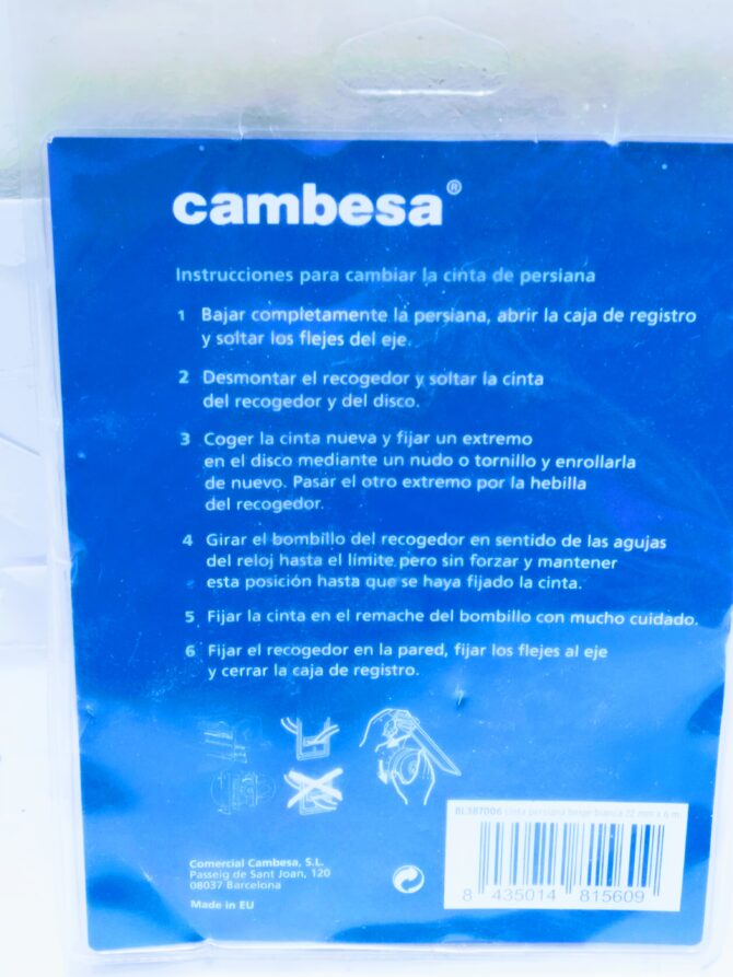 Cinta de Persiana Cambesa 22 mm – Resistente y Duradera - Imagen 3