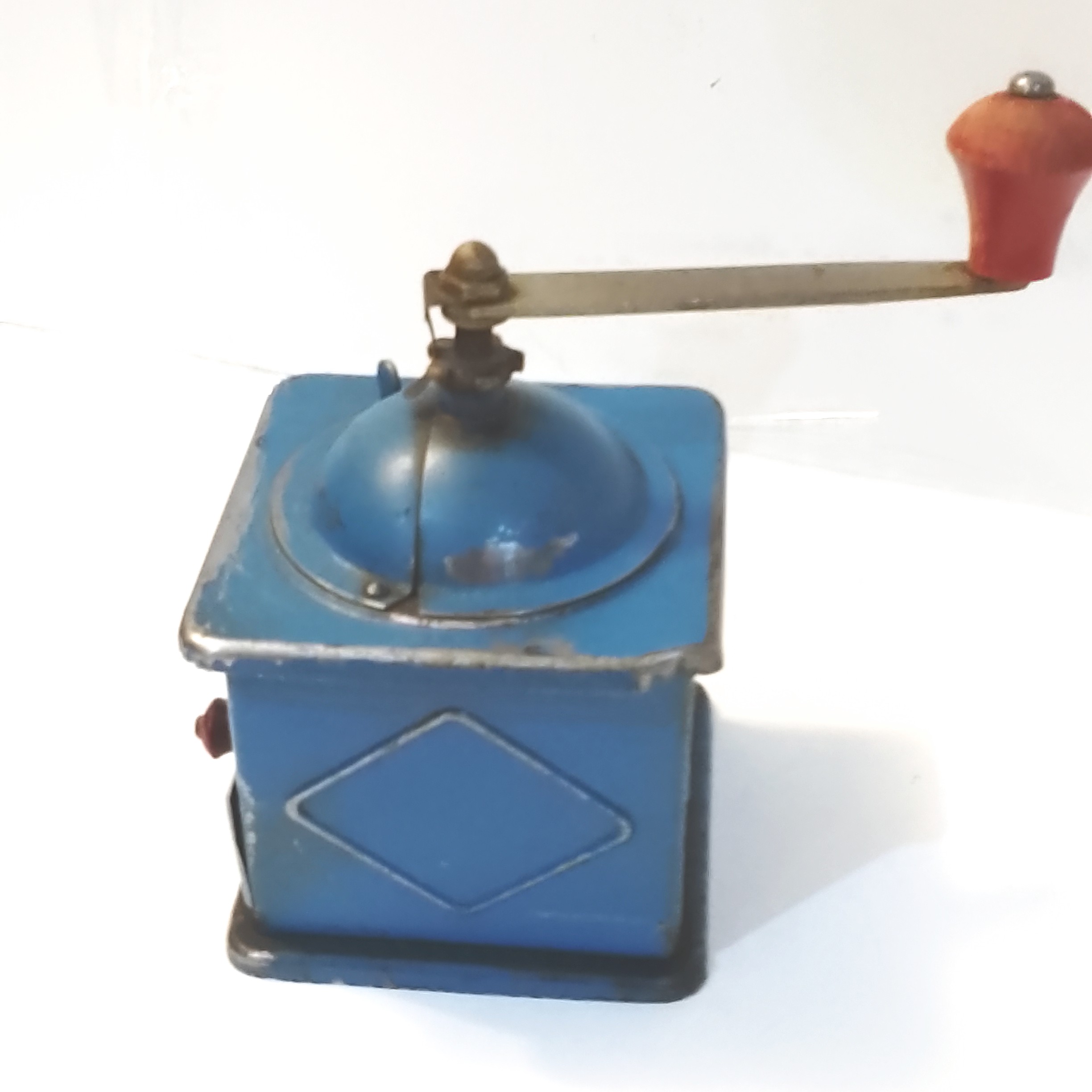 Molino de Café Vintage de Manivela – Acabado Azul Clásico - Imagen 4