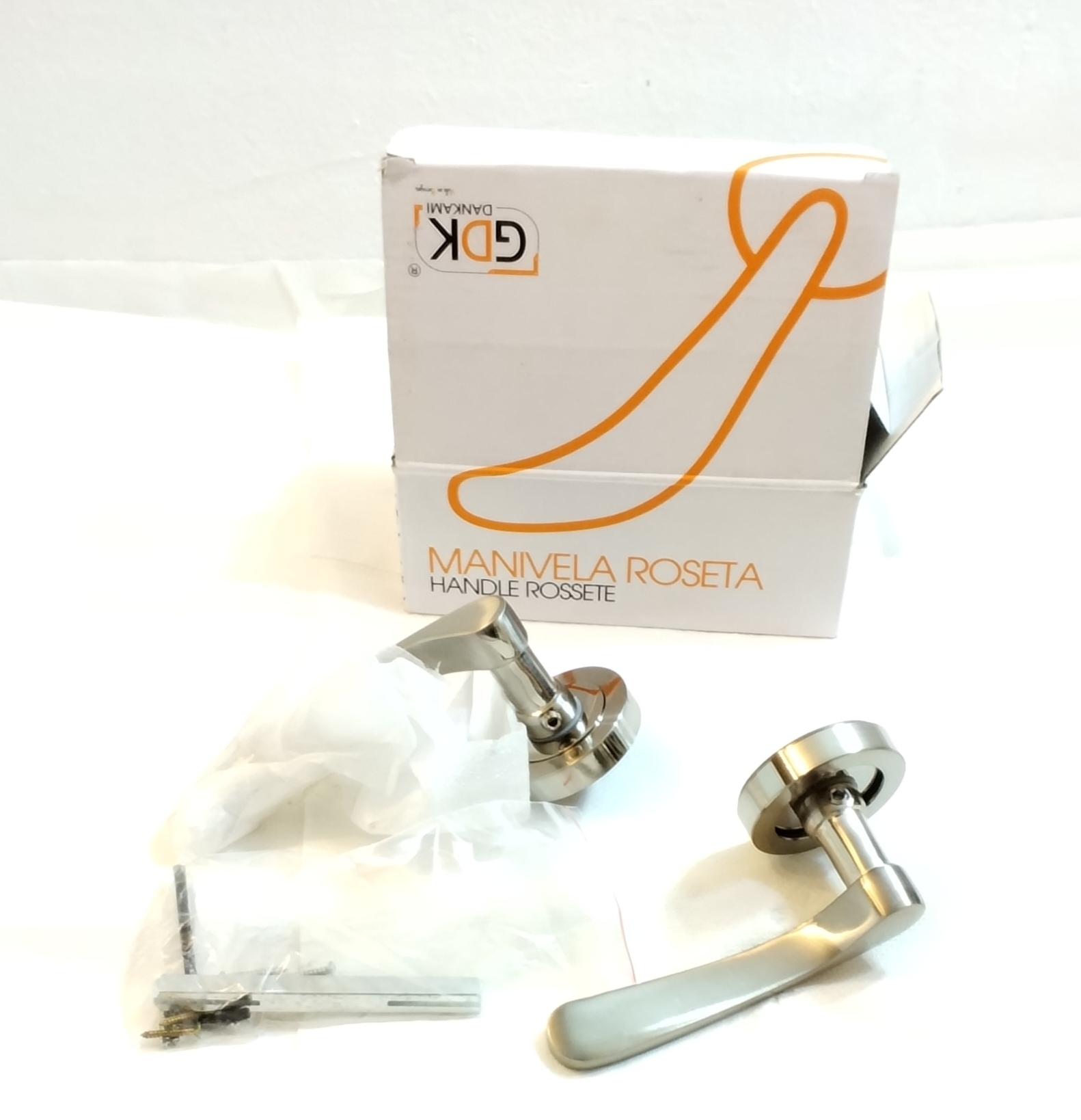 Manivela Roseta de Acero Inoxidable GDK – Juego de Manijas para Puerta con Accesorios - Imagen 3