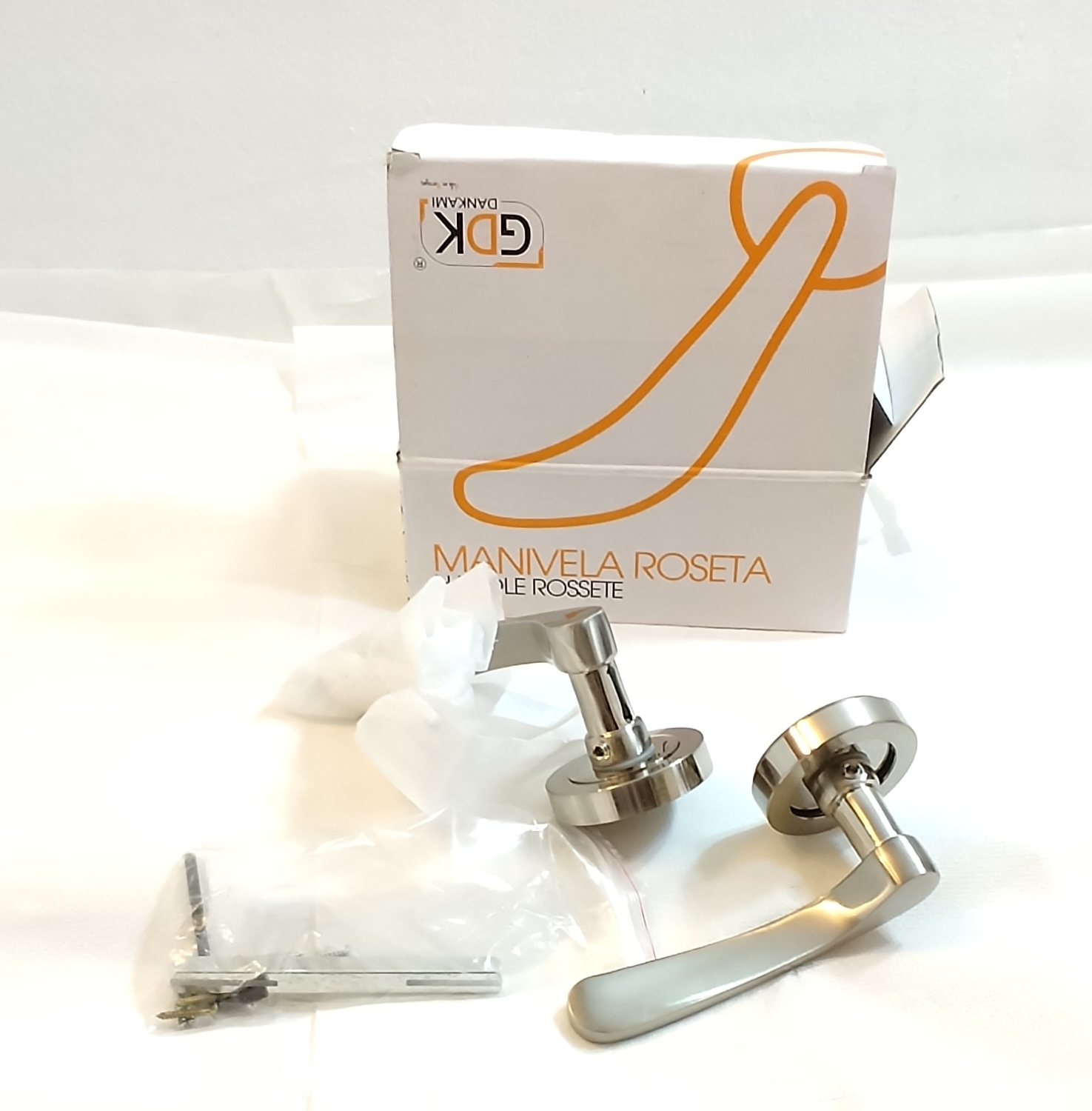 Manivela Roseta de Acero Inoxidable GDK – Juego de Manijas para Puerta con Accesorios - Imagen 2