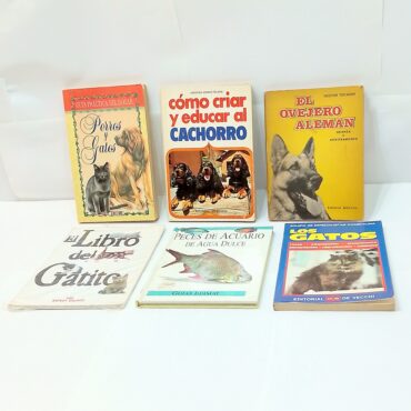 Libros vintage, educación y cuidado de animales. Perros, gatos y peces. Cada uno x